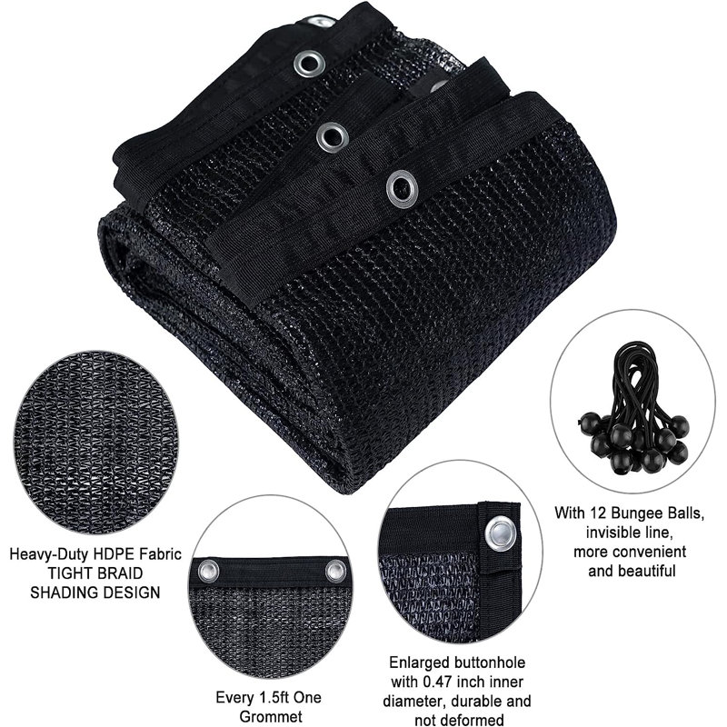 HGmart 70 6 X 12ft Sunblock Shade Cloth with Grommets Wayfair